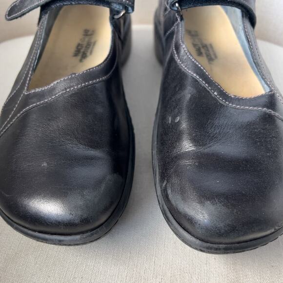 Naot Shoes Womens 11 11.5 Mary Jane Black Leather 42 Rubber - Picture 2 of 10